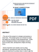 Solar Boat Competition: Karnival Sains Teknologi Dan Alam Sekitar Peringkat Negeri Tahun 2014