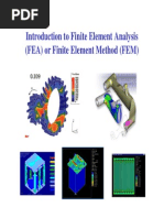 Introduction To Finite Element Analysis y (FEA) or Finite Element Method (FEM)