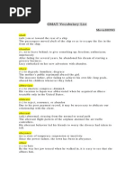 GMAT Vocabulary List