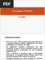 European Patents: R Sasidhar