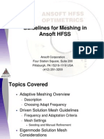 Guidelines For Meshing in Ansoft HFSS