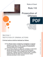 Rule 110 Prosecution of Offenses