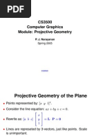 CS3500 Computer Graphics Module: Projective Geometry: P. J. Narayanan