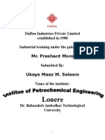 Training Report On PTFE