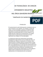 Clasificación Del Mantenimiento