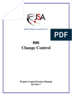 800 Change Control: Project Control System Manual