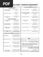 Financial Ratios - Formula Sheet