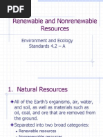 Renewable and Nonrenewable Resources Notes