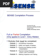 SENSE Completion Process: American Welding Society SENSE Workshop Series