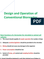 Design and Operation of Conventional Bioreactor