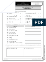 Hoja de Trabajo Propiedades de Los Números Reales PDF