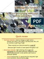 Optical Mineralogy in A Nutshell: Use of The Petrographic Microscope in Three Easy Lessons