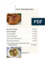 Main Course: Korean Roast Chicken Thighs (Best Seller)