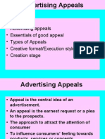 Advertising Appeals - Essentials of Good Appeal - Types of Appeals - Creative Format/execution Styles - Creation Stage