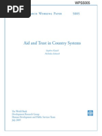 Aid and Trust in Country Systems: Policy Research Working Paper 5005