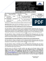 Employment Notification: Lecturer - Cum-Instructor Assistant Lecturer - Cum-Assistant Instructor