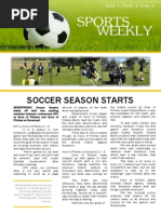 Soccer Newsletter Issue 1