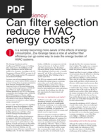 Can Filter Selection Reduce HVAC Energy Costs?