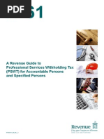 A Revenue Guide To Professional Services Withholding Tax (PSWT) For Accountable Persons and Specified Persons