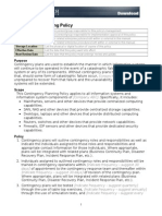 Contingency Planning Policy Template