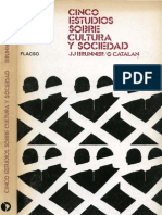 Brunner Catalan Cinco Estudios Sobre La Cultura y Sociedad