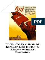 De Cuando en Alhama de Granada Los Libros Son Armas Contra El Fascismo