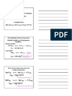 Solubility Product Calculation