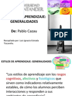 Estilos de Aprendizaje-Generalidades Pablo Cazau