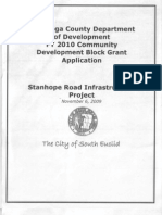 FY 2010 Community Development Block Grant Application - Stanhope Road Infrastructure Project - November 6, 2009