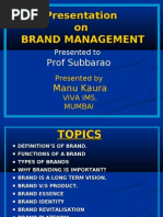 Presentation On Brand Management