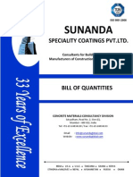 Sunanda's Latest Bill of Quantities Water Proofing