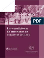 1 - Las Condiciones de Enseñanza en Contextos Críticos