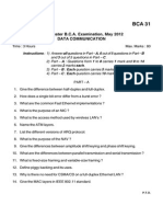 III Semester B.C.A. Examination, May 2012 Data Communication