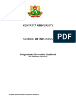 Kenyatta University: Postgraduate Dissertation Handbook