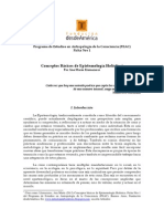 Conceptos Básicos de Epistemología Holística. 