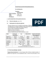 Informe de Evaluación Fonoaudiológico