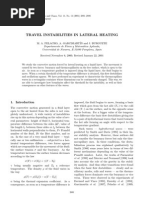 Travel Instabilities in Lateral Heating