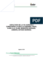 Proyecto de Asfalto de La Via Camachero-La Idea-La Gabarra