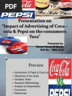 Impact of Ad of Coke & Pepsi