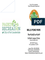 Mills Pond Park Softball - Rules