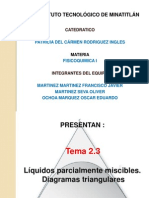 Liquidos Parcialmente Miscibles y Diagramas Triangulares - Fisicoquimica I