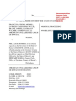 Complaint, Lathers v. Abercrombie, No. - (Haw. S. Ct. Aug. 21, 2014)