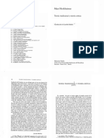 1 - Horkheimer Teoria Tradicional y Teoria Critica