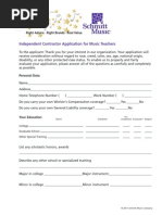 Independent Contractor Application