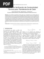 Sistema de Verificación de Conductividad Térmica para Transferencia de Calor