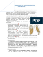 Signos de Desprendimiento Placentario