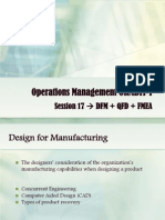 Operations Management ORMB11-1: Session 17 DFM + QFD + FMEA