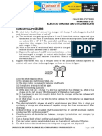 Class Xii (Electric Charges and Coulomb'S Law) Conceptual Problems Class Xii-Physics Worksheet O1 (Electric Charges and Coulomb'S Law)