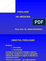 Fiziologie Anul 1 Curs 1 Davila