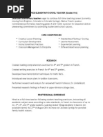 Certified Elementary School Teacher (Grades K-6) Dedicated Elementary Teacher Eager To Continue Full-Time Teaching Career (Currently